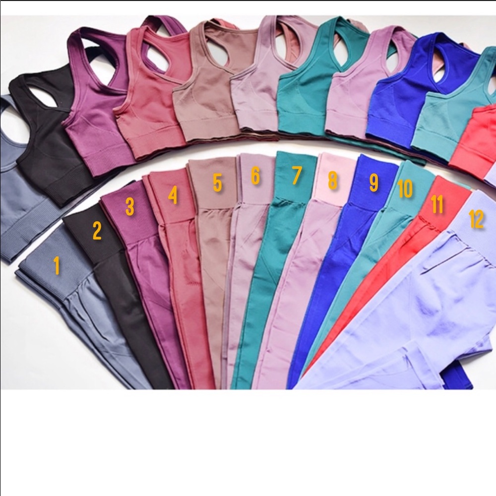 New high waisted yoga clothes set bra leggings - Picture 7 of 7